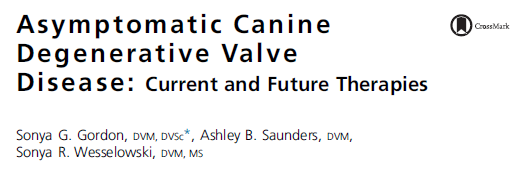 Asymptomatic Canine Degenerative Valve Disease