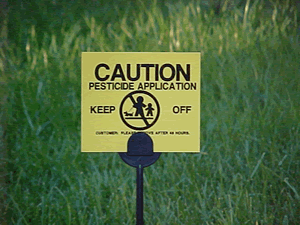 Lawn Pesticide Warning